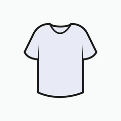 Clothes Icon. Casual Wear, T Shirt Symbol - Vector.     