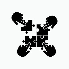 Collaboration Icon. Cooperation, Deal Process. Negotiation Symbol - Vector.    