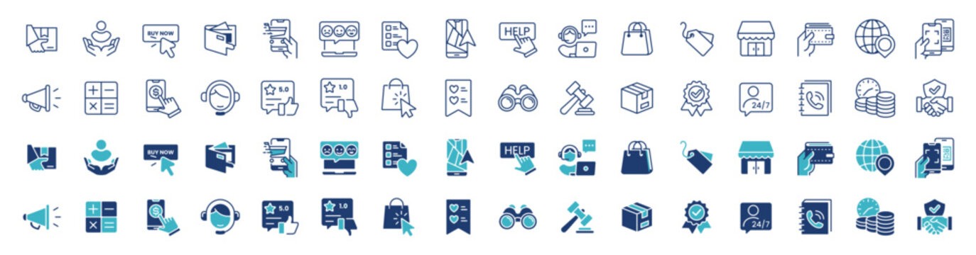 Set Of E-commerce Online Shopping Icons Collection Vector For Marketplace Business Web And App Template Design