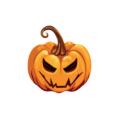Pumpkin with carved evil face for Halloween vector illustration. - 626539835