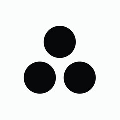Conclusion Icon. Three Circles, Decision Symbol - Vector.