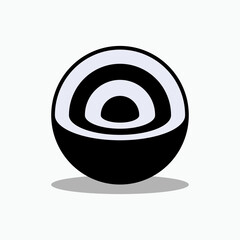 Core Symbol. Geological Layer Symbol for Design Elements, Websites, Presentation and Application - Vector.