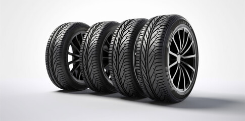 tyre auto copy space wheel tire isolated background rubber car automobile object. Generative AI.