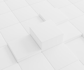 3D Podium for product with white square pattern design