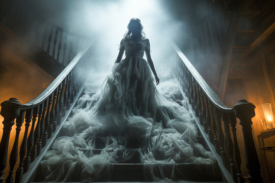 A very near ghostly female apparition