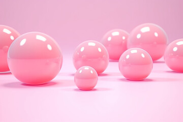 Generative ai: Texture pastel color plastic balls toned with very peri close up soft focus