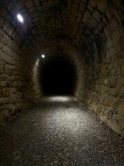 Scary, dark tunnel
