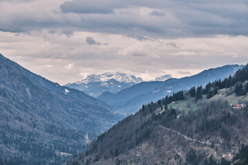A mountain view from Dovje, Slovenia