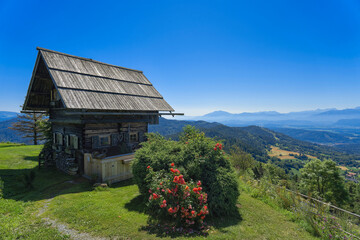 Fototapeta na wymiar storage hut, Magdalensberg, Carinthia, Austria