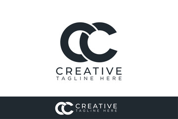 Modern CC letter logo design