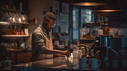 Fototapeta premium Barista Male