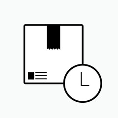 Delivery Delayed Icon. Pending Shipping Symbol - Vector