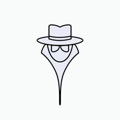 Detective Icon. Inspector, Spionage Symbol - Vector.    