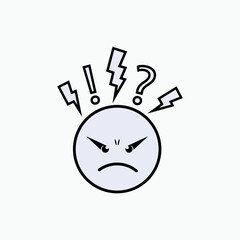 Difficult Icon. Confuse , Complicated Symbol - Vector.      