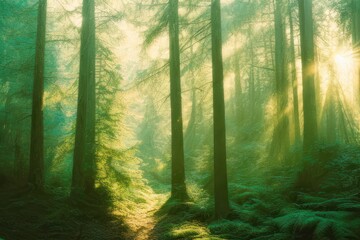 Obraz premium Beautiful forest landscape