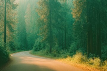 Obraz premium Beautiful forest landscape