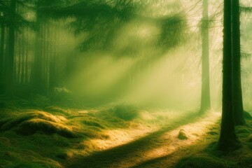 Naklejka premium Beautiful forest landscape