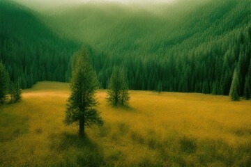 Fototapeta premium Beautiful forest landscape