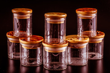 Jars with Wood Lid