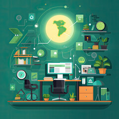 An energy efficient home office powered by renewable resources - earth powered