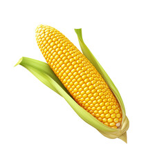 Obraz premium corn isolated on white created with Generative AI