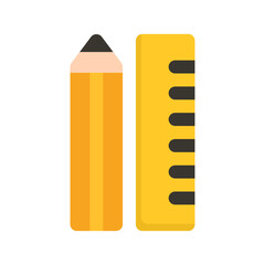 pencil ruler icon design element