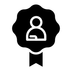 people award ribbon glyph 