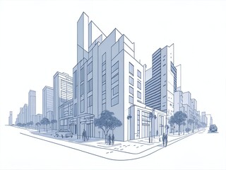 Cityscape. AI generated illustration