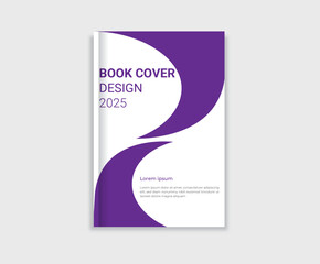 Modern minimal book cover design vector template.