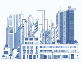Cityscape. AI generated illustration