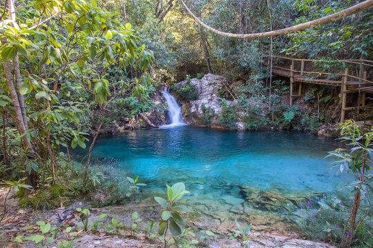 Beautiful and Colorfull Barbarinha Brazilian Waterfall