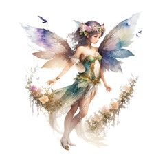 Beautiful Fairy Delights: Enchanting Transparent PNGs - Digital Planner, Journals, Watercolor Painting, Wall Art