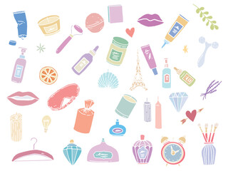 タイトル : 白黒、モノトーン、線画のイラスト(手書き、オシャレ、雑誌、ファッション、可愛い、インテリア、コスメ、美容) Illustrations in black and white, monotone, and line drawings.Handwriting, fashion, fashion, cuteness, interior decoration, cosmetics.