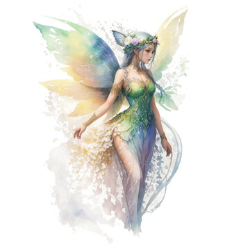 Beautiful Fairy Delights: Enchanting Transparent PNGs - Digital Planner, Journals, Watercolor Painting, Wall Art