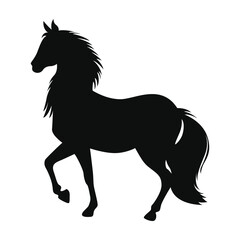 Fototapeta na wymiar Horse silhouette vector icon design. Farm animal symbol design.