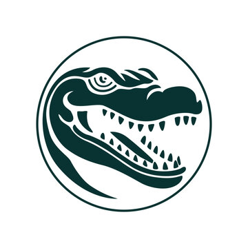 Crocodile vector icon design. Alligator logo symbol design.