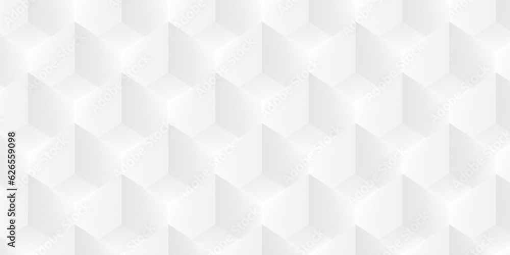 Poster white isometric cube or boxes background abstract modern minimal template