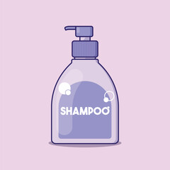 Shampoo bottle illustration vector icon for bath
