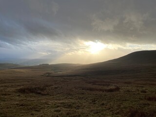 sunset in the mountains
