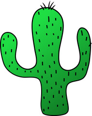 Cactus Growing in the Pot, Cactus in flat style on a white background. Home plants cactus in pots and with flowers. A decorative cactus with prickles and without.