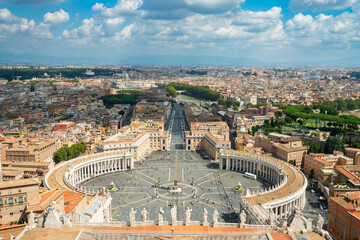 Vatican city aerial view on sunny summer day