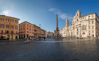 Fototapeta premium Piazza Navona panorama in Rome. Italy