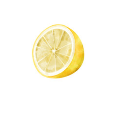 Set of flying cut fresh juicy lemon 