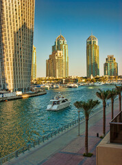 Fototapeta na wymiar Yacht Club in Dubai Marina. UAE. November 16, 2012