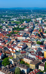 Obraz premium Aerial view of the old town in Tarnow