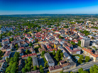 Aerial view of Wroclaw city