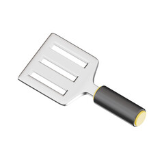 spatula 3d render icon illustration, transparent background, cooking and kitchen
