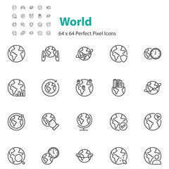 set of global icon, travel, world