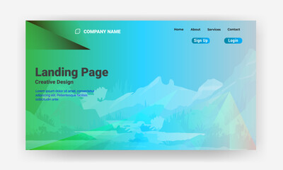 Website design and landing page template.