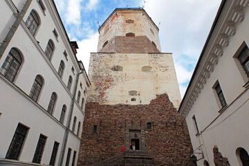 View of Vyborg, old russian town in Karelia